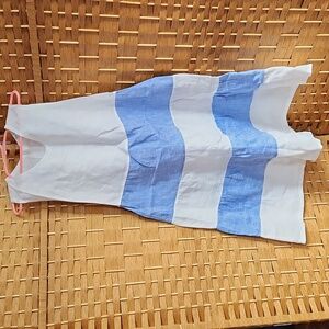 Puro Lino, Toddler 2t-3t Color Block Summer Spring Vacation Linen Dress